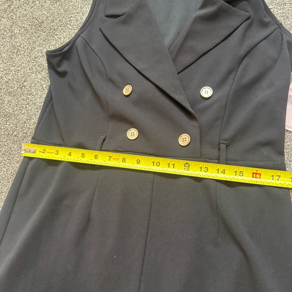 Nanette Lepore Double-Breasted Jumpsuit Black NWT $138 Size 12 Missing Belt - Picture 14 of 16